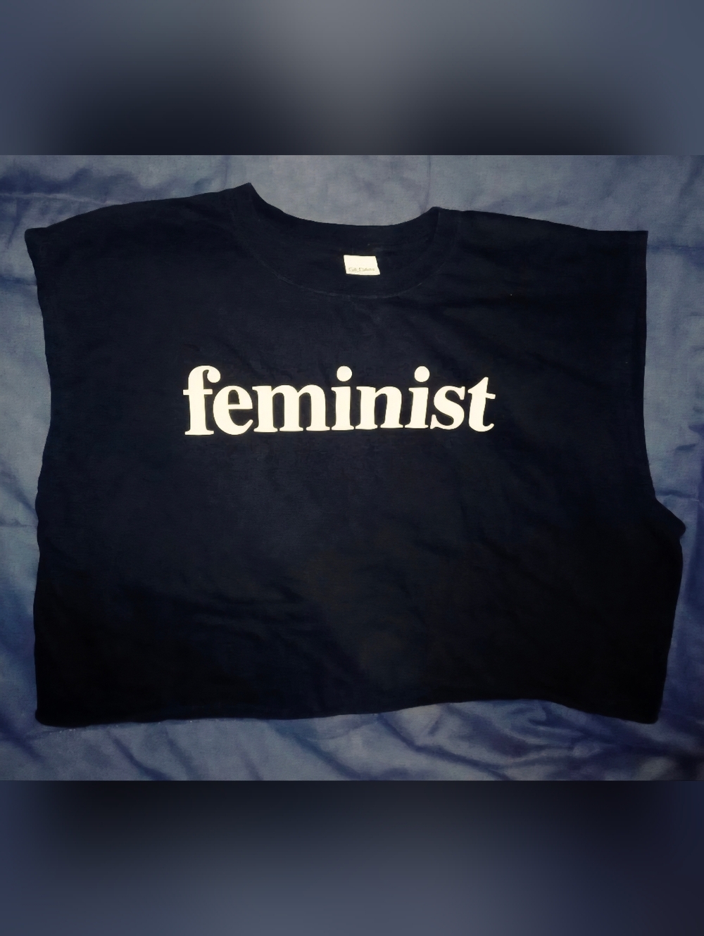 Feminist Sleeveless Crop Top Size XL